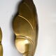 Pair of brass leaf wall lights from the 1970s.