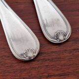 Christofle - Set of 5 Marot Bérain model table spoons in silver-plated metal