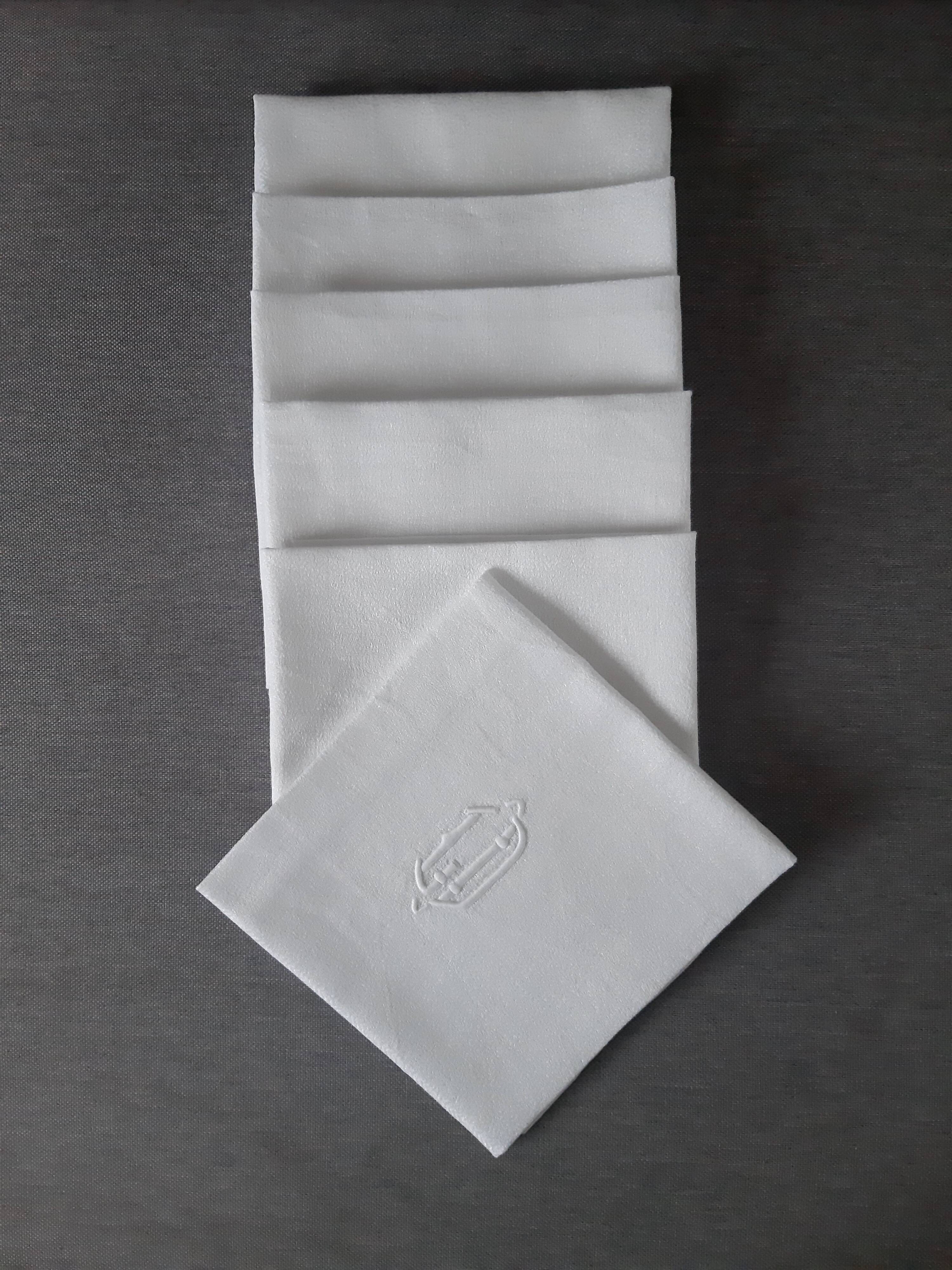 Set of 6 CD embroidered towels