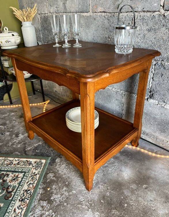 Vintage Napoleon III sideboard in solid oak.