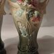 Paire de vases en barbotine