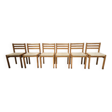 Lot de 6 chaises suédoise 1970"