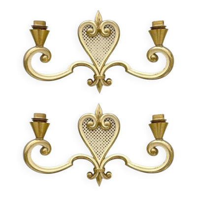 Paire d’applique années 50 de la Maison Arlus