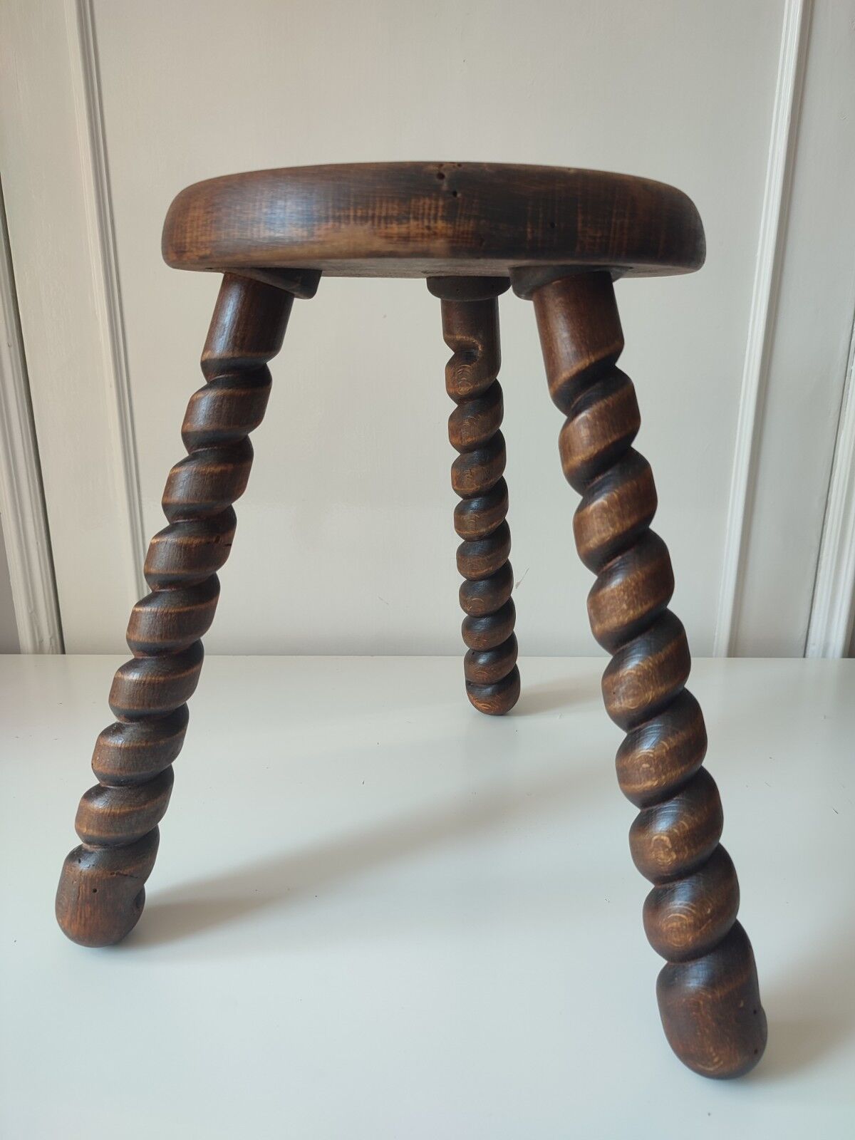 Wood tripod stool