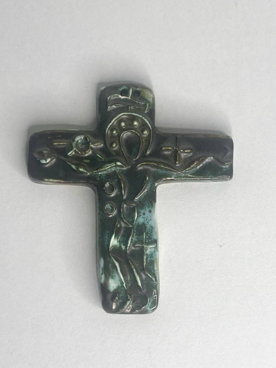 Vintage ceramic crucifix