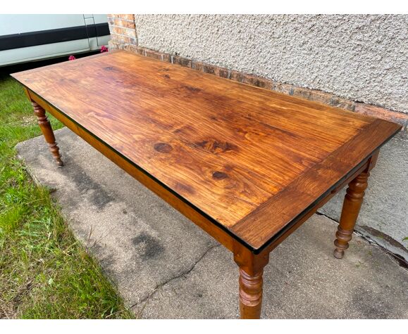 Farm Table For 8 10 People In Solid Wood With 1 Drawer And 1900 Tablet Selency Farm Table For 8 10 People In Solid, Solid Wood Farm Table