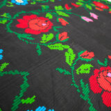 Tapis roumain traditionnel et ancien à motifs floraux bohèmes 155x215cm