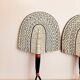 Set of 2 Bolga fans, African wall decor