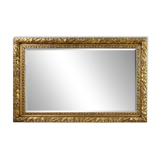 Large French Rustic Baroque Oak Wall Mirror, circa 1850