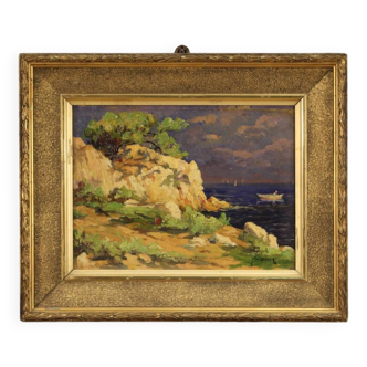 Signed French landscape painting from the first half of the 20th century