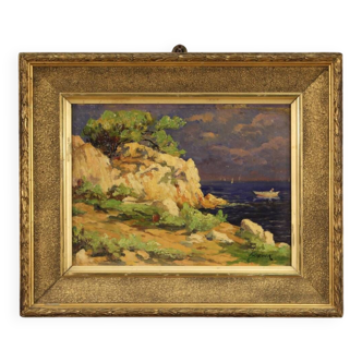 Tableau de paysage français signé de la première moitié du XXème siècle