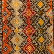 Vintage Turkish Mini Kilim 88x50 cm Wool Small Kelim Runner, shabby Chic
