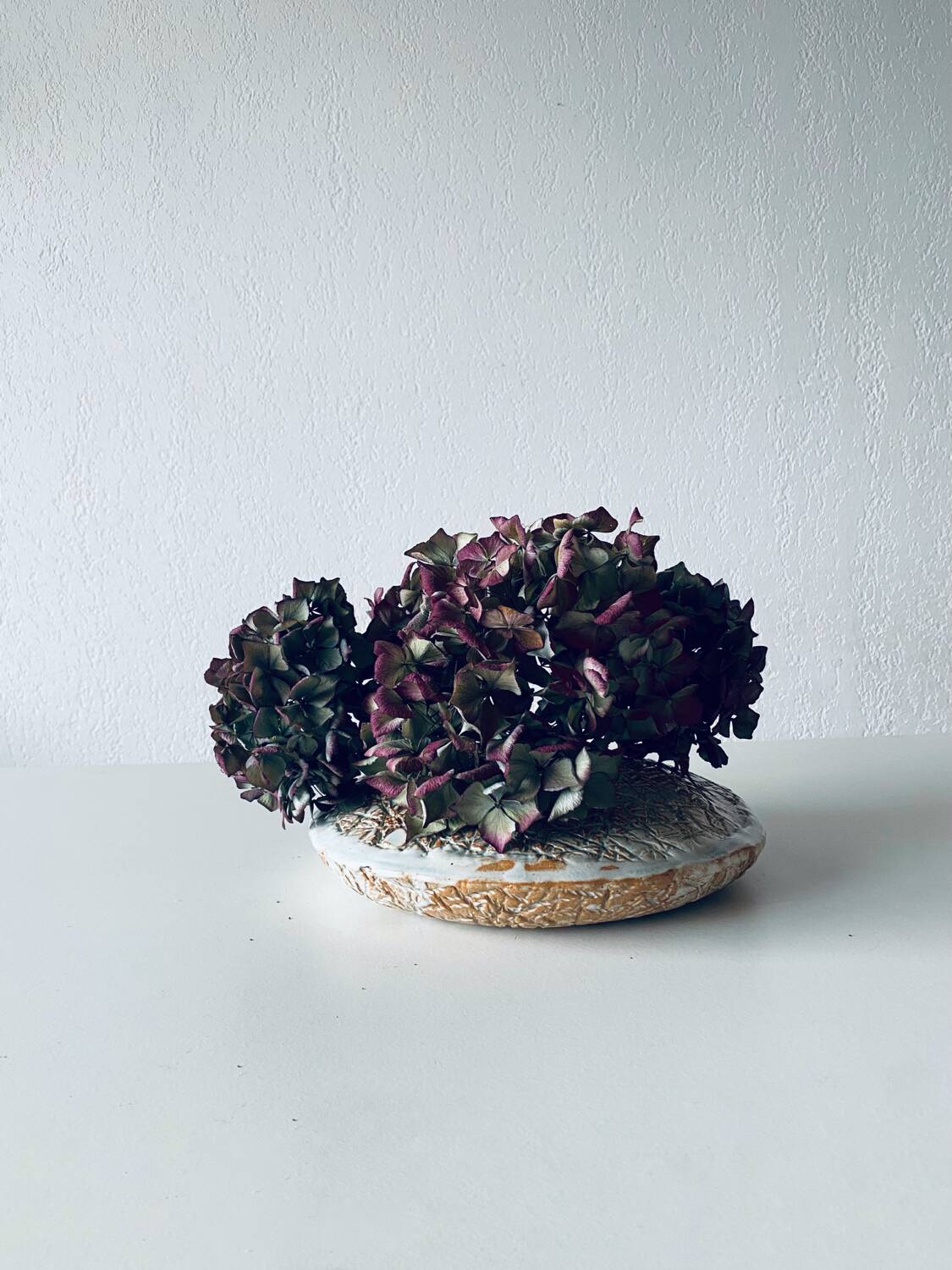 Large flat lentil vase