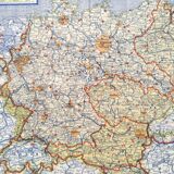 Map Germany and Europe 40s