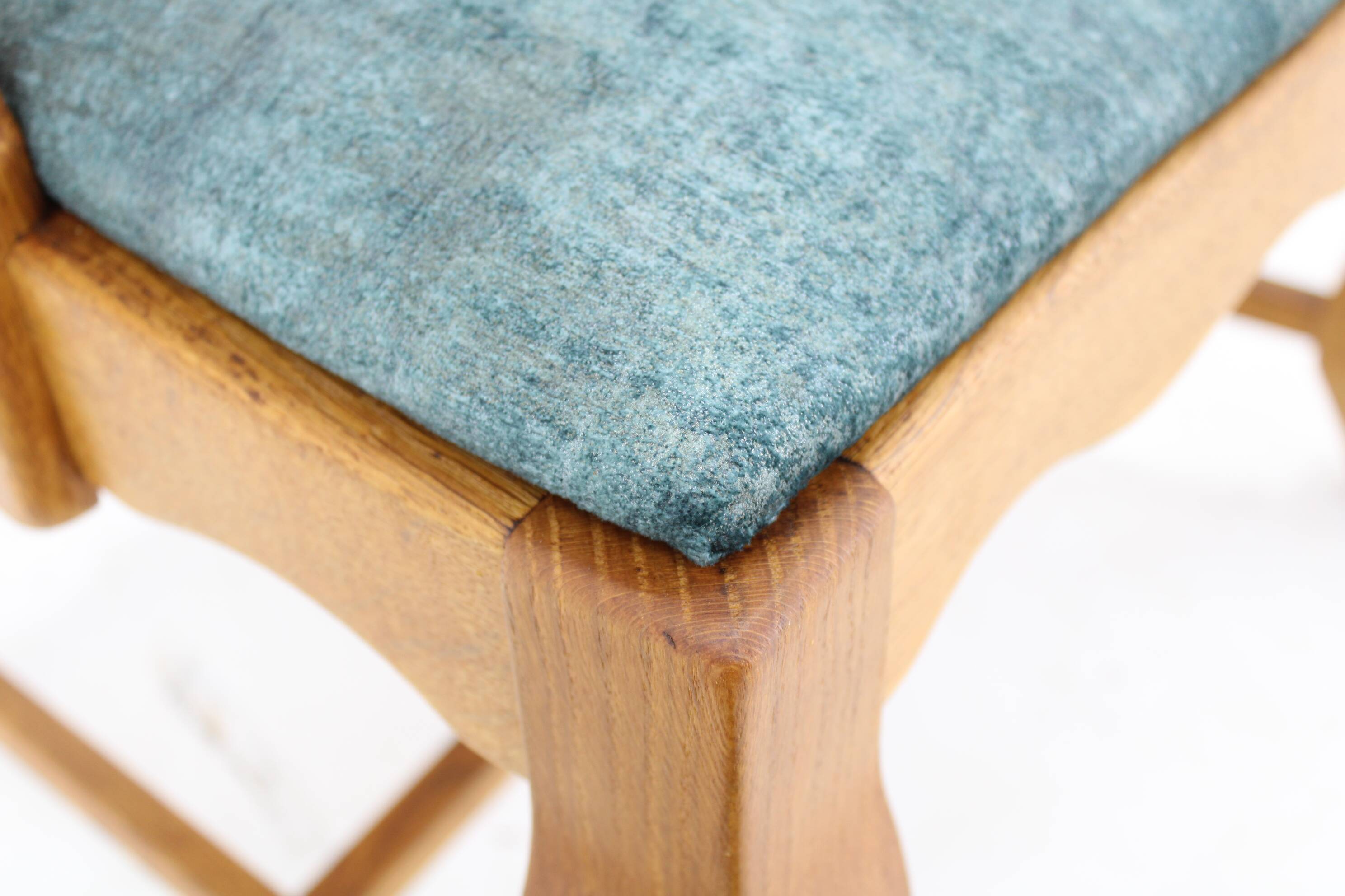 1960s Henning Kjærnulf Razorblade armchair in solid oak for EG Møbler, Denmark