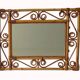 Vintage 1970s Spanish Handmade Bamboo and Rattan Wall Mirror