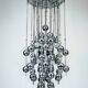 Italian Chrome Chandelier with Spherical Elements, 1970s