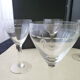 Set of 6 vintage wine glasses in ground glass décor