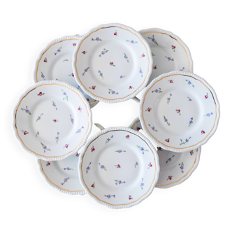 8 assiettes en porcelaine de Limoges Bernardaud