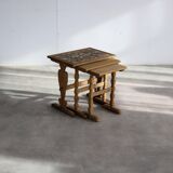 vintage nesting tables | side tables | side tables | oak
