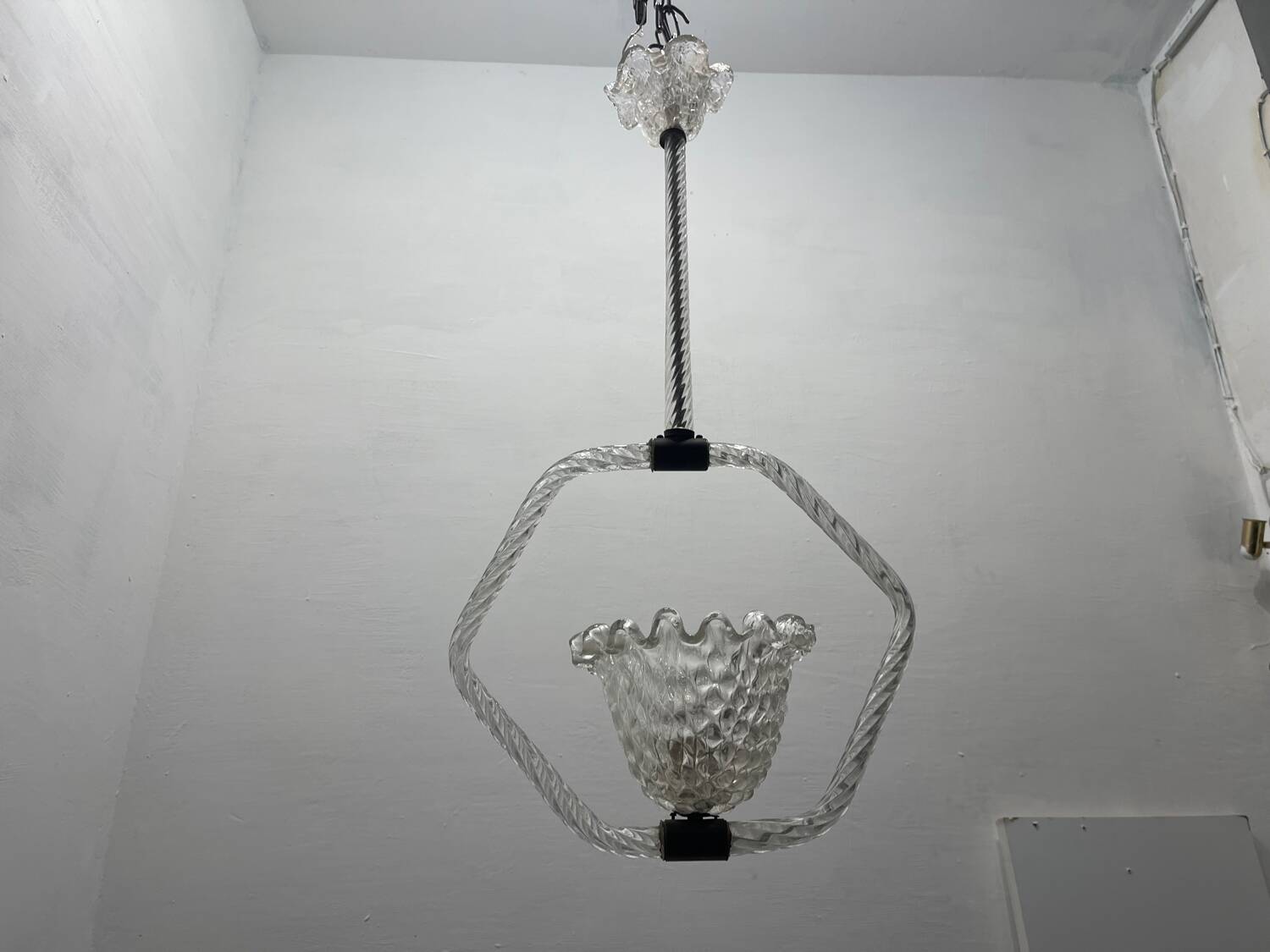 Murano Glass Light Pendant by Ercole Barovier 1940’s