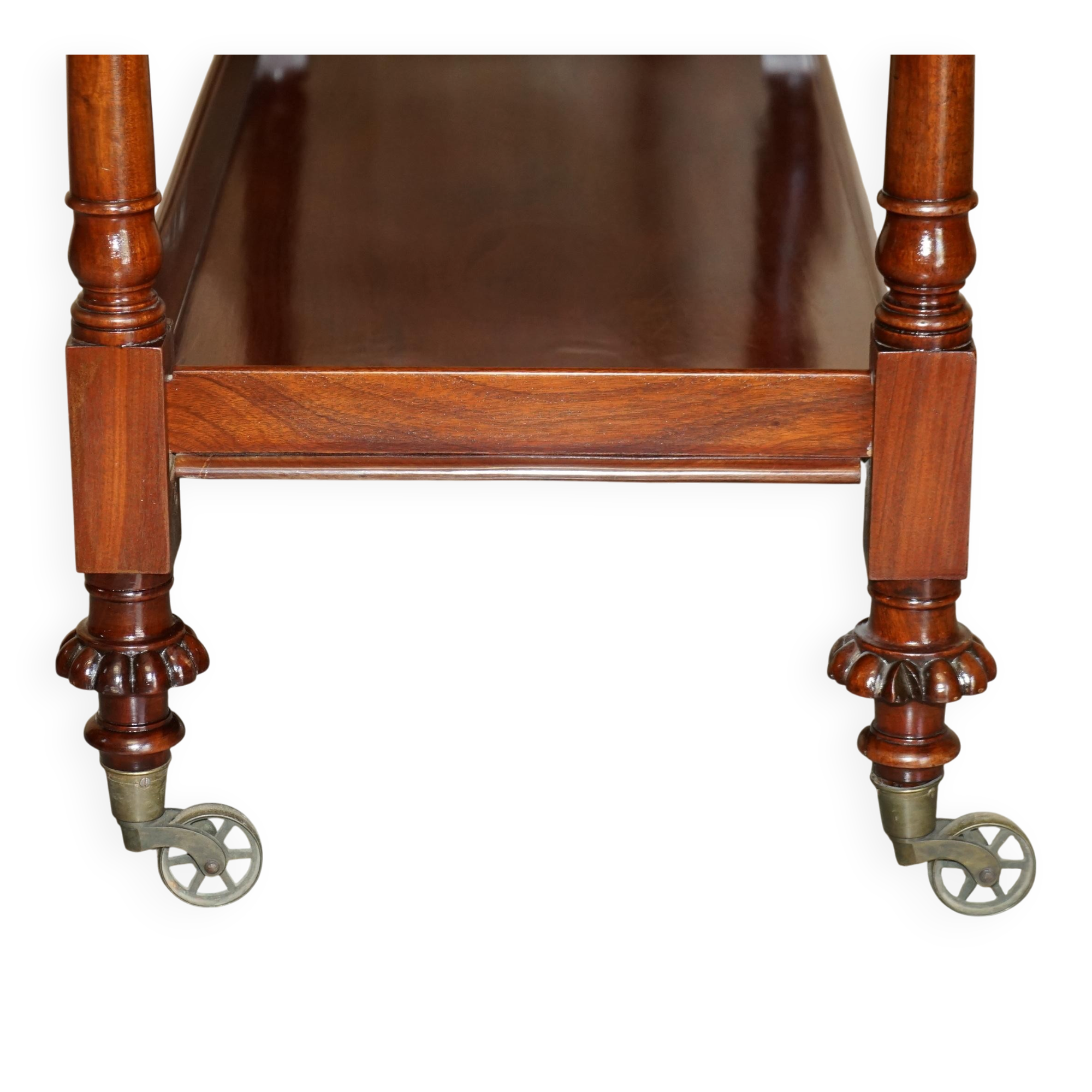 Chariot bibliothèque en acajou circa 1840 à trois niveaux