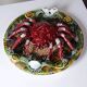 Vintage trompe-l'œil crab barbotine plate Caldas da Rainha Portugal