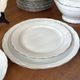 White and silver table service, Limoges porcelain, 56 pieces - in good condition.