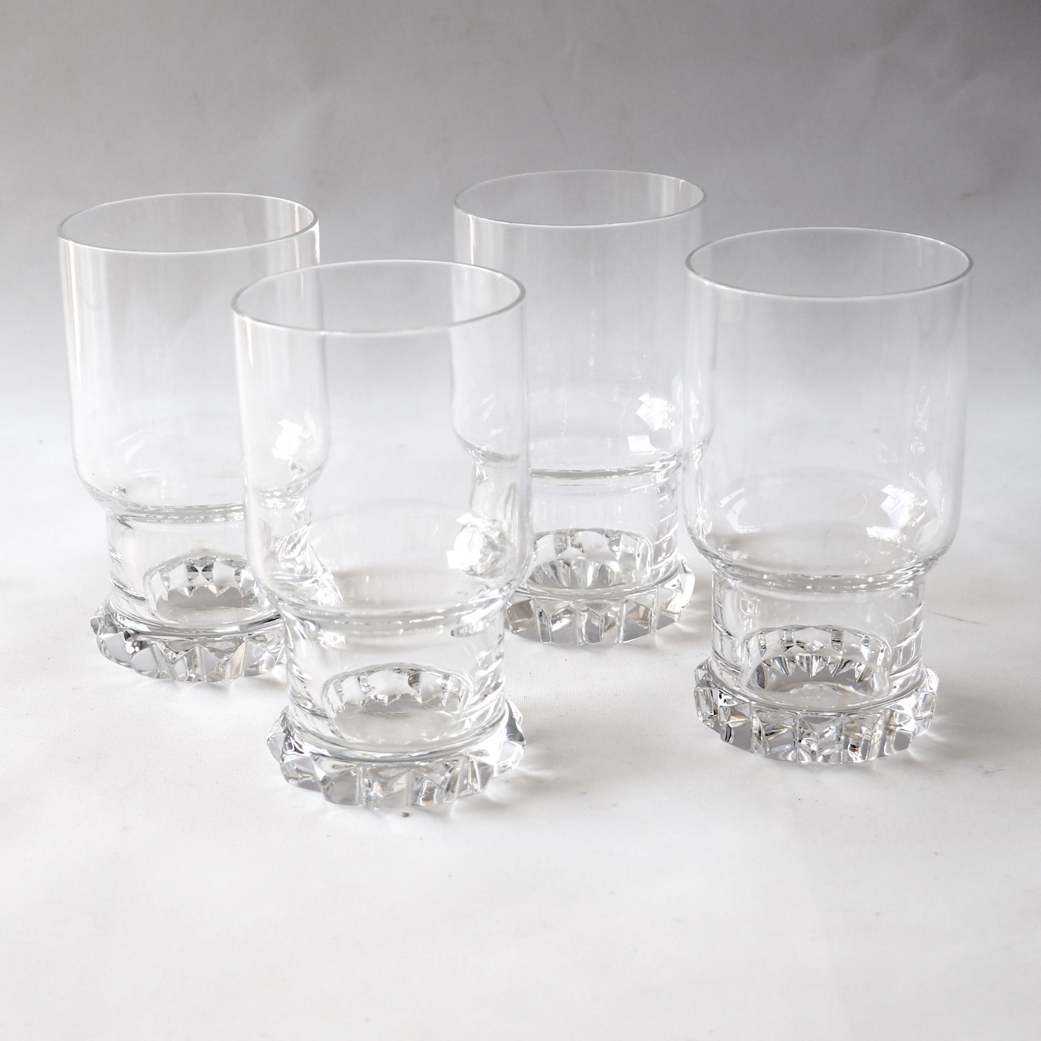 4 verres à whisky hauts en cristal