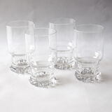 4 verres à whisky hauts en cristal