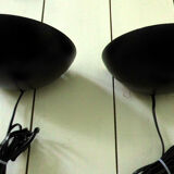 Pair wall sconces in black metal