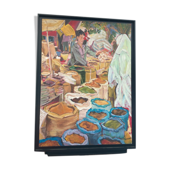 Painting the spice market signed Michag