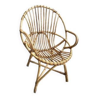 Vintage wicker armchair