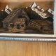Vintage 1950s Alpine Table, Carved and Painted Wood - Warm Atmosphere