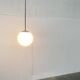 Mid-Century German Glass and Metal Ball Pendant