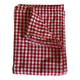 XXXL country tablecloth in poppy red gingham canvas