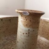 Vintage stoneware candlestick