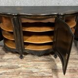 Louis XV style sideboard in lacquered wood and stained wood circa 1900
