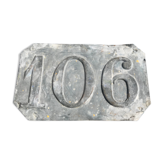 Zinc plate number 106