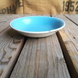 Blue Saucer in Faience from Salins Collection Deauville