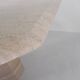8-sided mid-century travertine dining table, 1970s