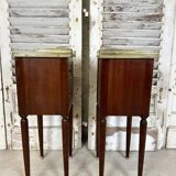 Pair of mahogany bedside tables