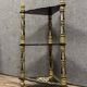 India circa 1900: attractive corner shelf in lacquered and painted wood