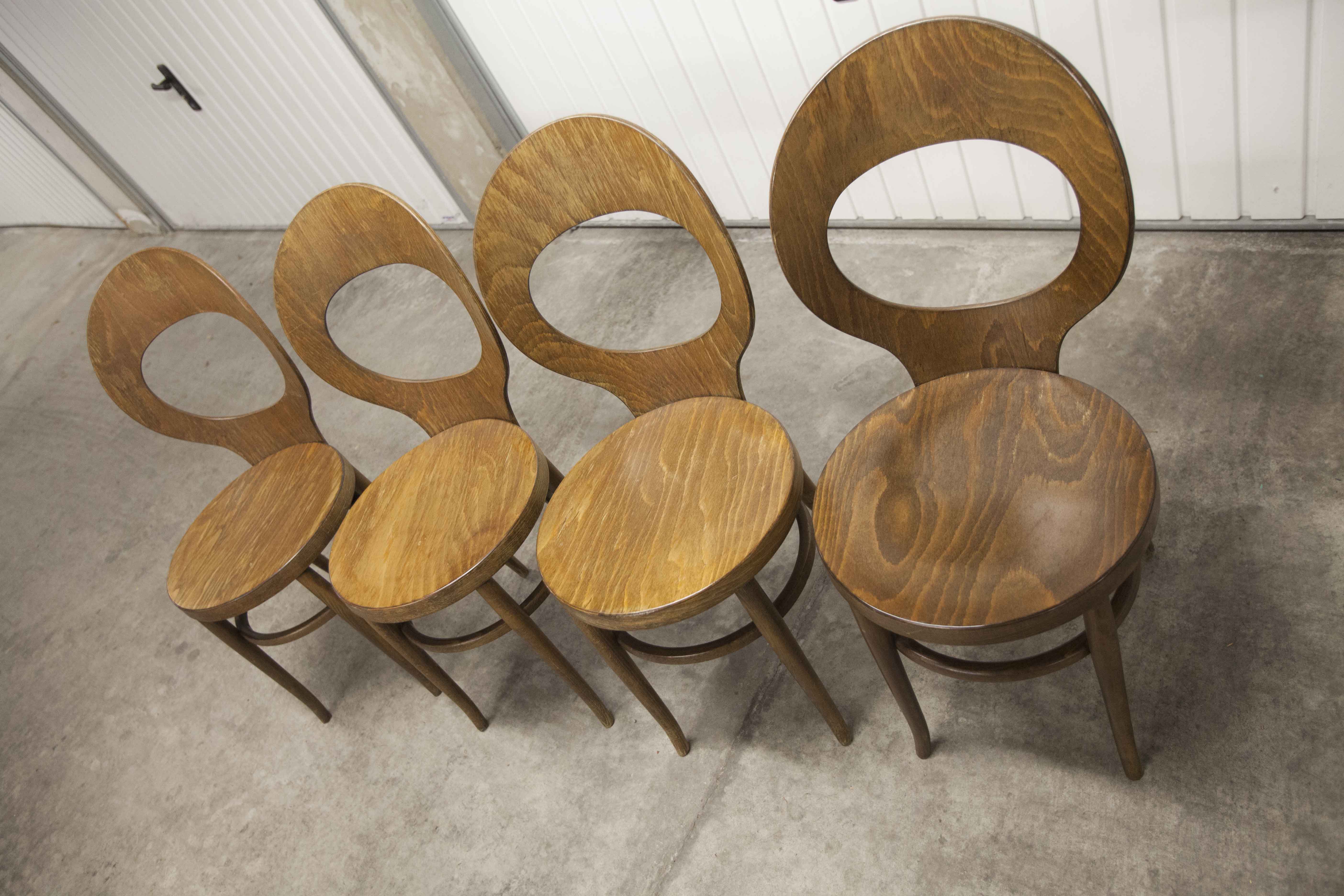 Set of 4 baumann chairs model Seagull 1970