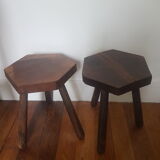 Set of 2 tripod stools