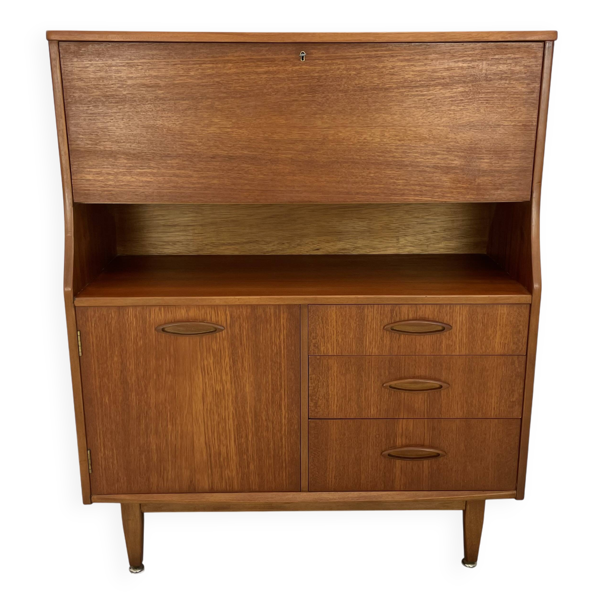 Secrétaire vintage en teck des années 1960 par Jentique.