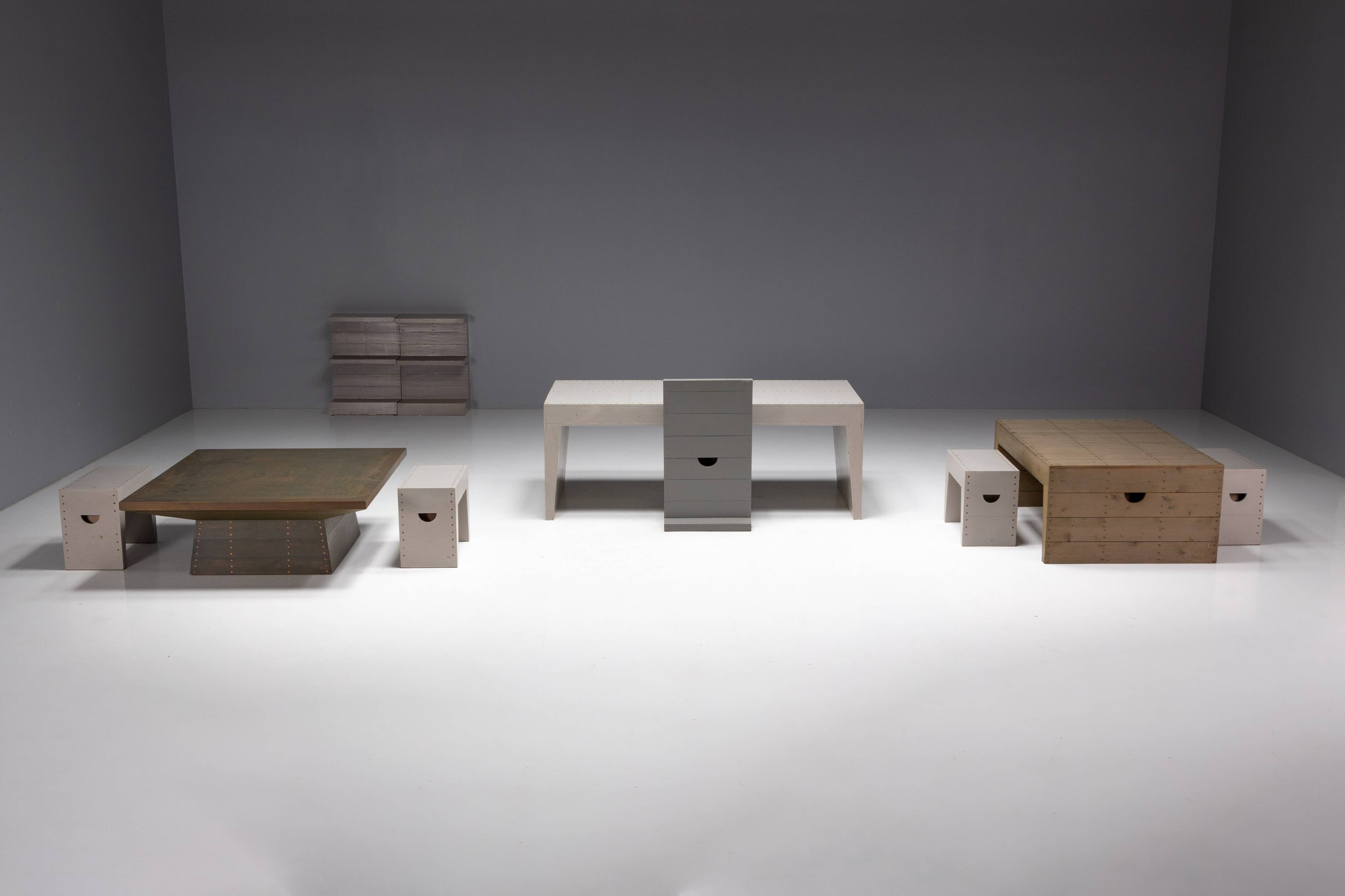 Bossche School Stools by Dom Hans van der Laan & Jan de Jong, Netherlands, 1970s