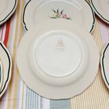 7 assiettes Gien Butterfly