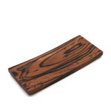 Signed rectangular pocket tray in royal ebony wood, 1970s