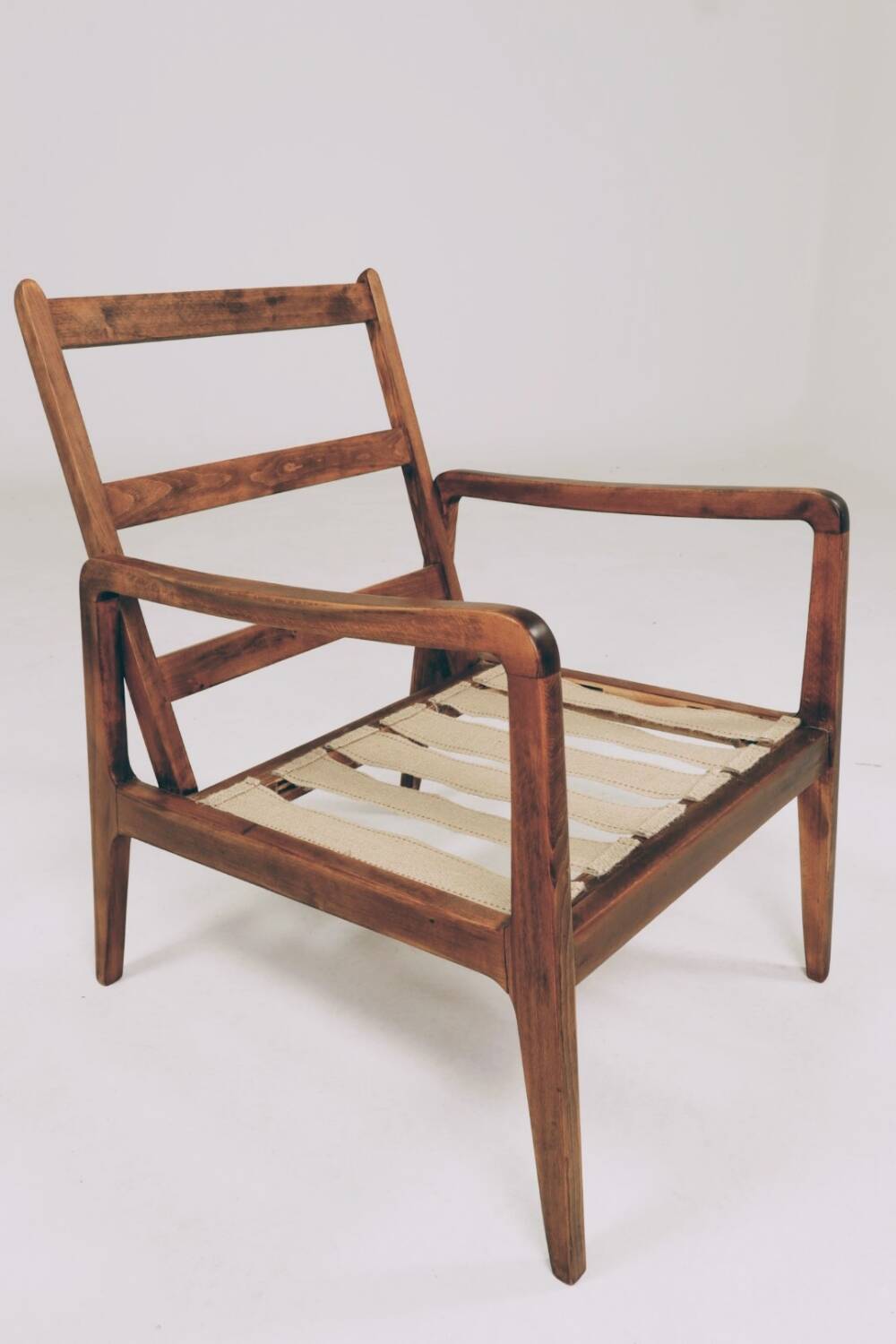 Fauteuil vintage olive vert velours côtelé 1960